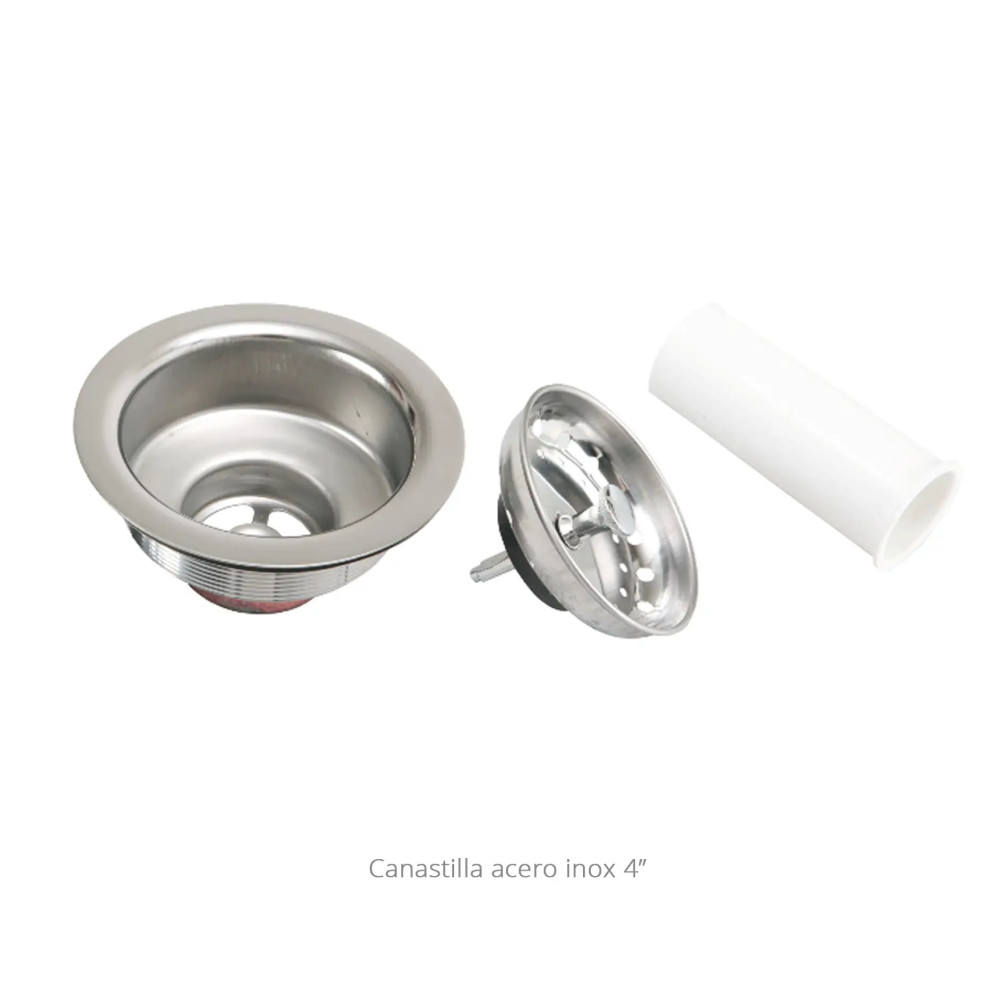 CANASTILLA LAVAPLATOS 4" ACERO INOXIDABLE