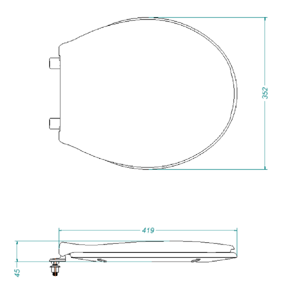 Asiento Comodor Redondo Blanco