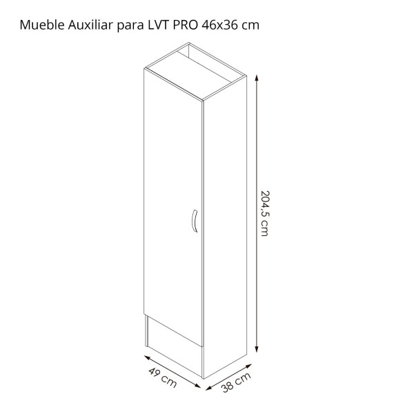 MUEBLE RH AUXILIAR PARA LAVATRAPEROS PRO 46x36CM