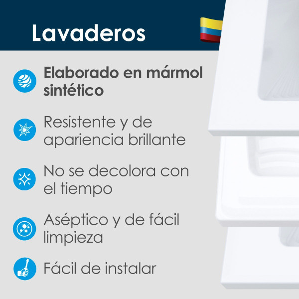 LAVADERO PRO 100X60CM / IZQUIERDO