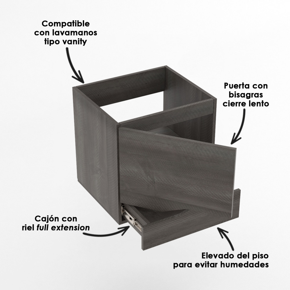 MUEBLE VALDEZ ELEVADO LVM 48X43 CARBONO