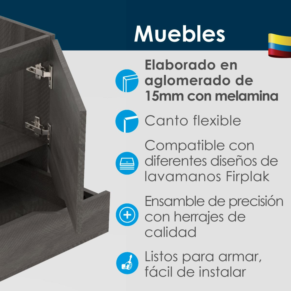 MUEBLE VALDEZ ELEVADO LVM 48X43 CARBONO
