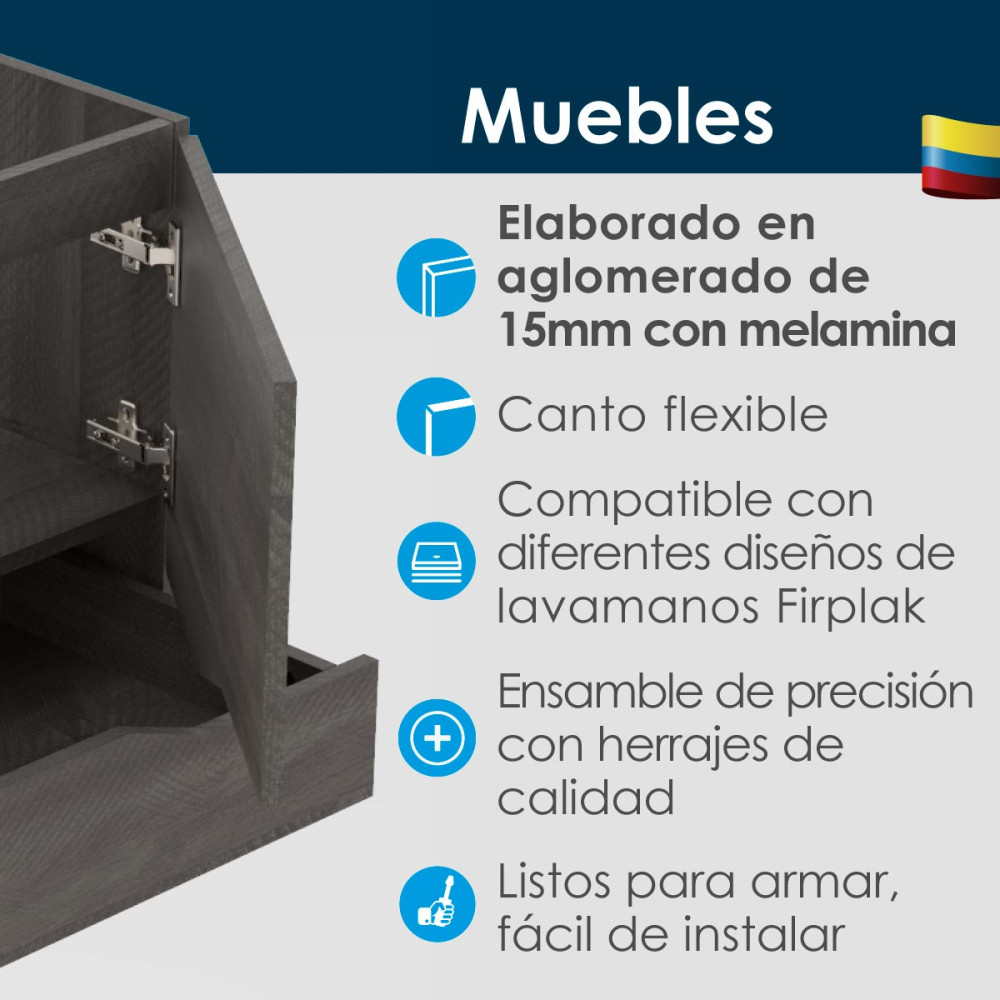 MUEBLE VALDEZ ELEVADO LVM 48X43 CARBONO