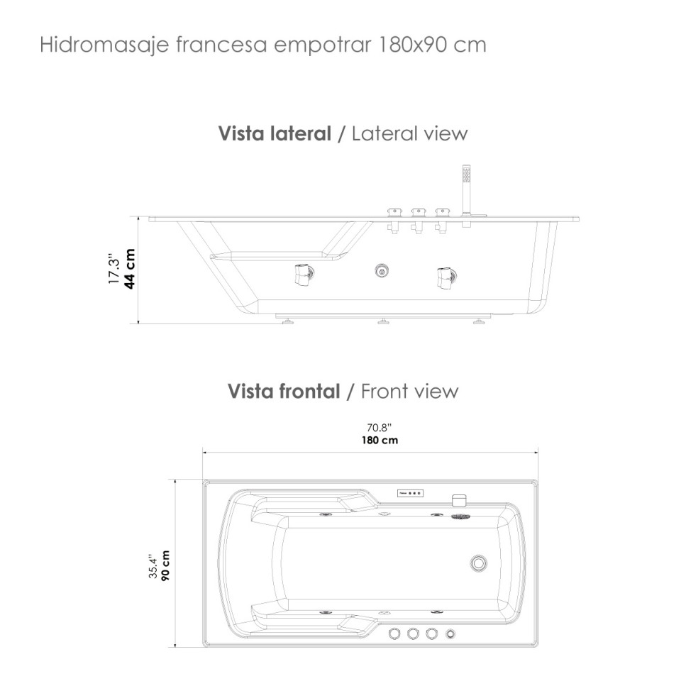 JACUZZI HIDROAEROMASAJE FRANCESA