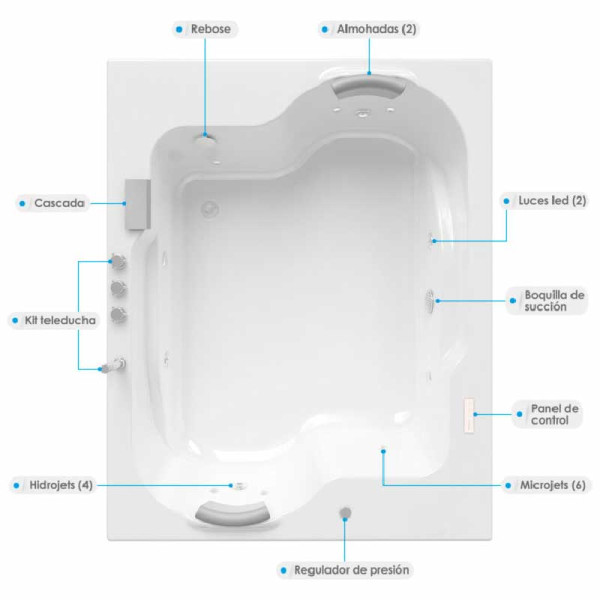 JACUZZI - HIDROMASAJE BONAIRE 183X152