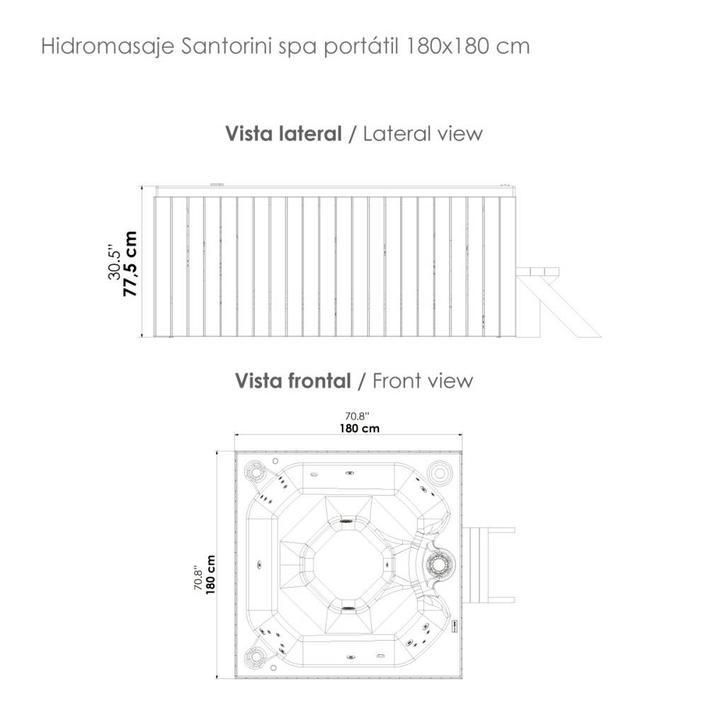 JACUZZI HIDROAEROMASAJE SANTORINI