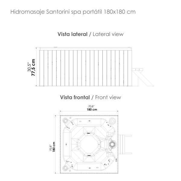 JACUZZI HIDROAEROMASAJE SANTORINI
