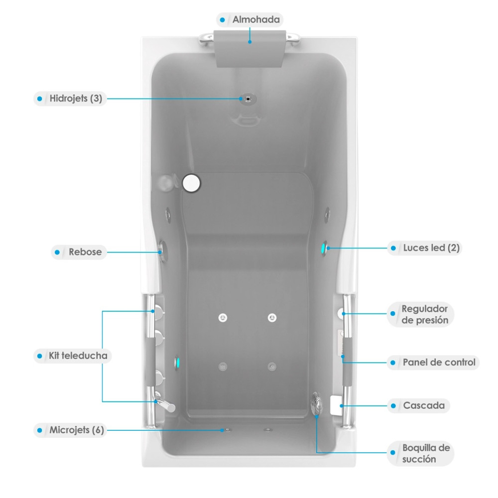 JACUZZI - HIDROMASAJE MALTA 160X80