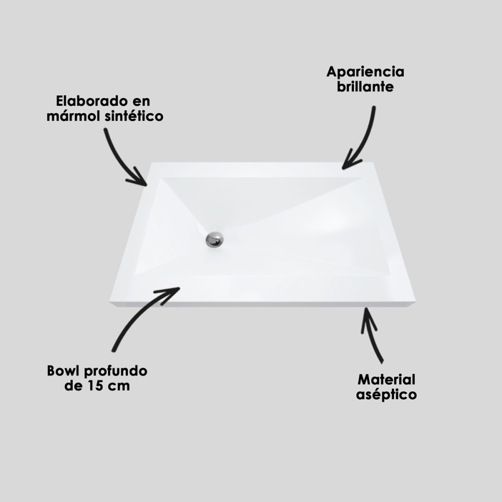 LAVAMANOS BARI 79x48 GRIS