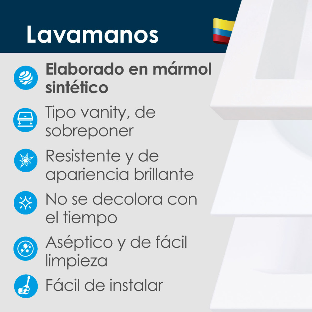 LAVAMANOS ECO BLANCO 40x30