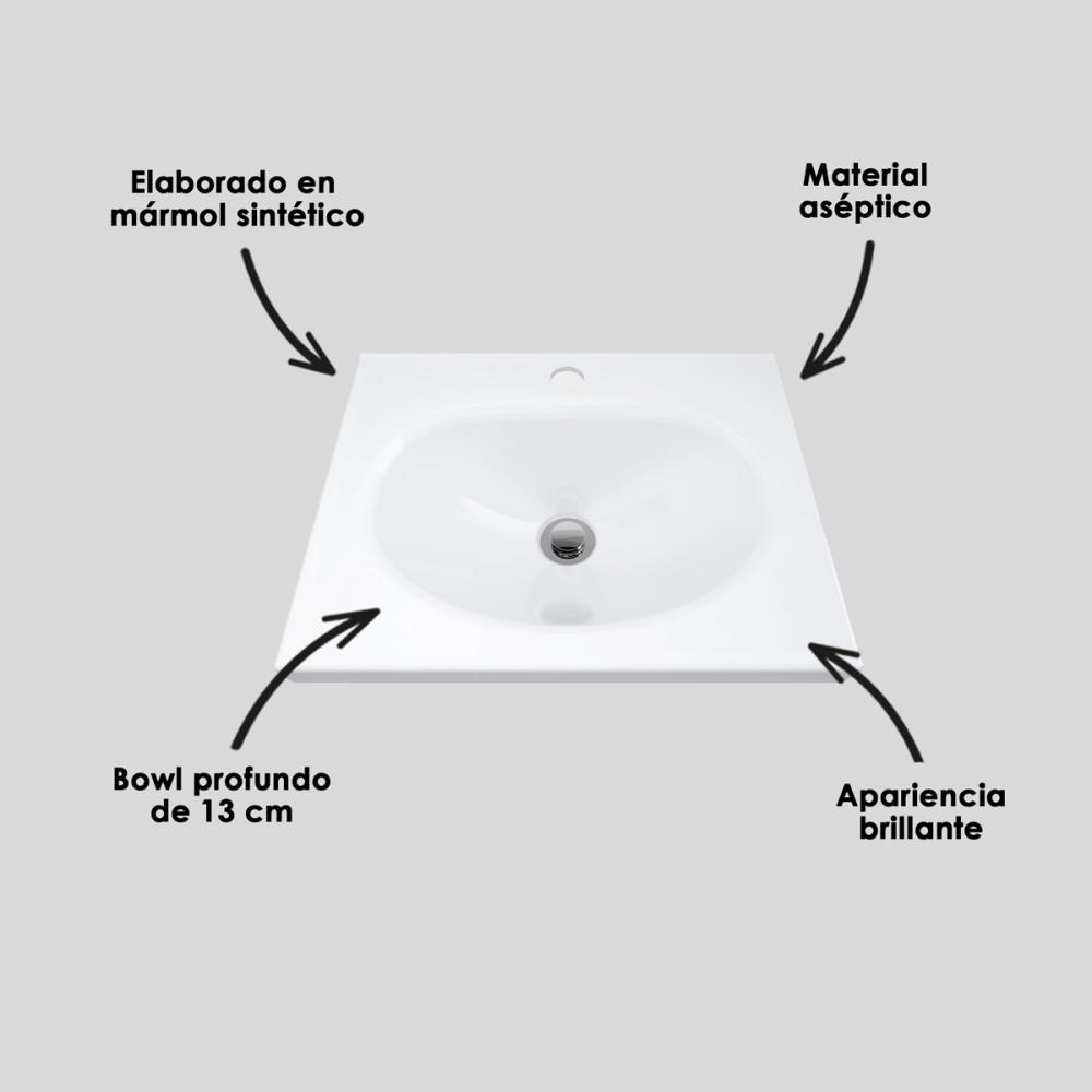 LAVAMANOS ECO BONE MARFIL 40x30