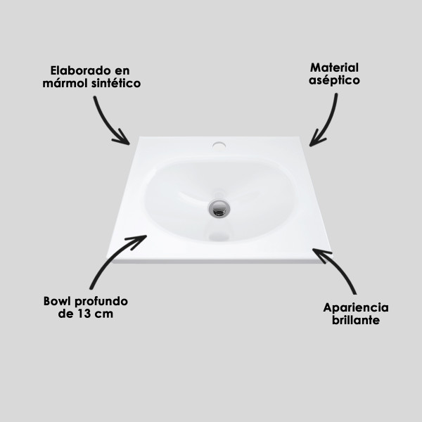 LAVAMANOS ECO BONE MARFIL 40x30