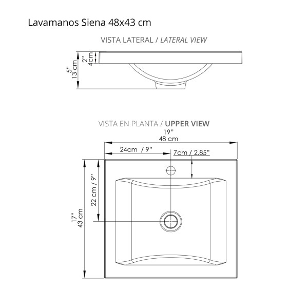 LAVAMANOS SIENA 48X43