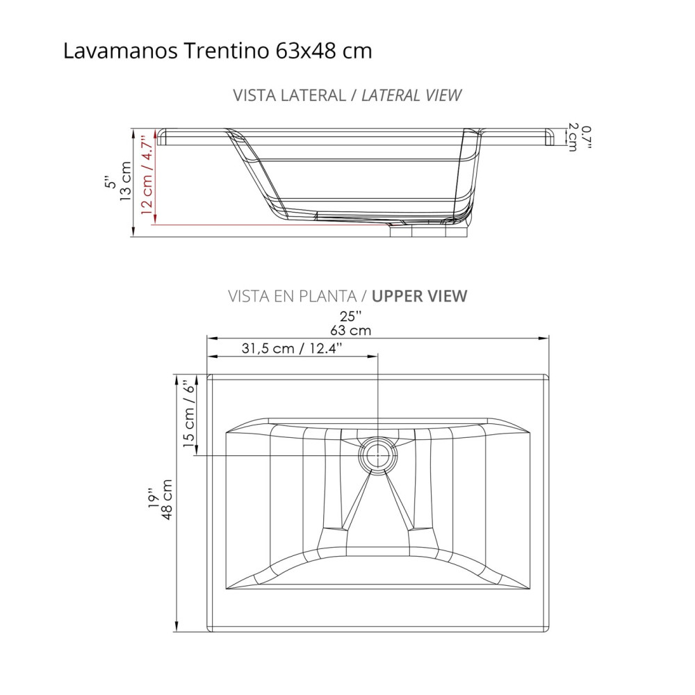 LAVAMANOS TRENTINO 63X48