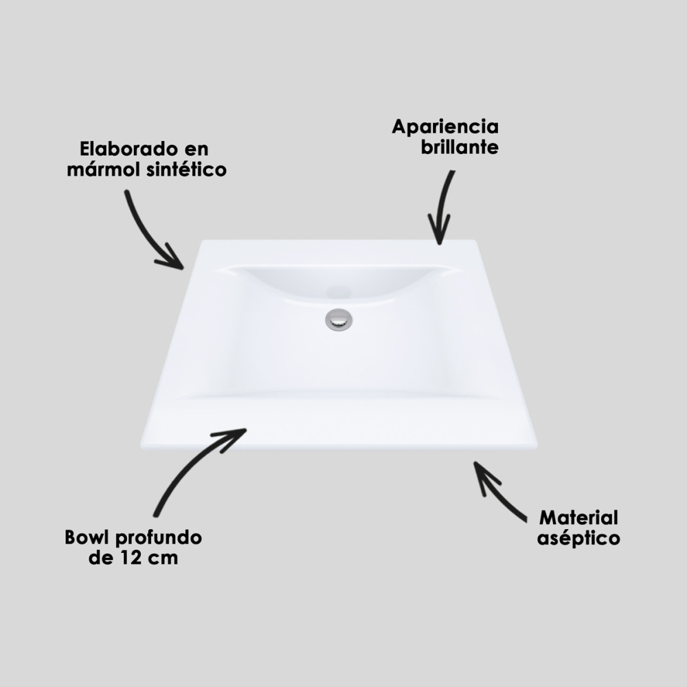 LAVAMANOS TRENTINO 63X48 MARFIL