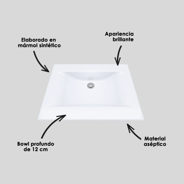 LAVAMANOS TRENTINO 63X48 MARFIL