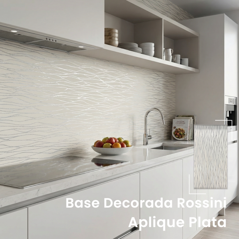 CERÁMICA DECORATIVA ROSSINI PLATA