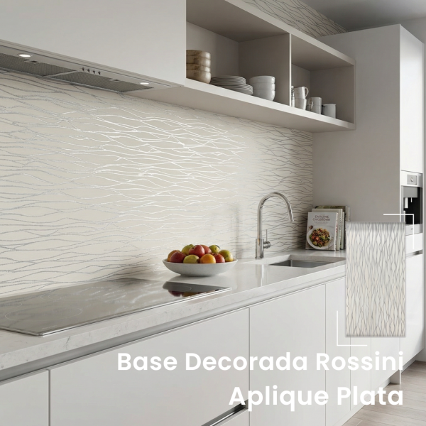 CERÁMICA DECORATIVA ROSSINI PLATA
