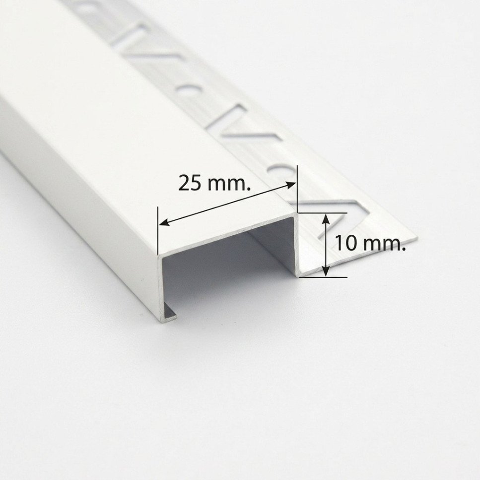 LISTELO ALUMINIO 25x12 PLATA MATE