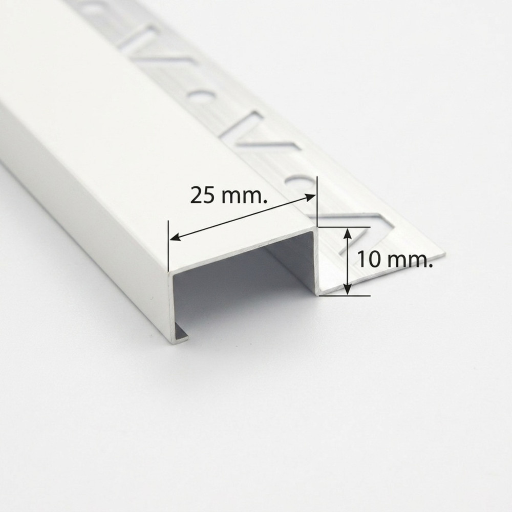 LISTELO ALUMINIO 25x12 PLATA BRILLO