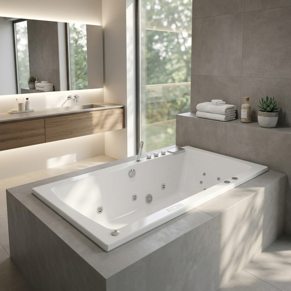JACUZZI - HIDROMASAJE QATAR 180X100  EMPOTRAR