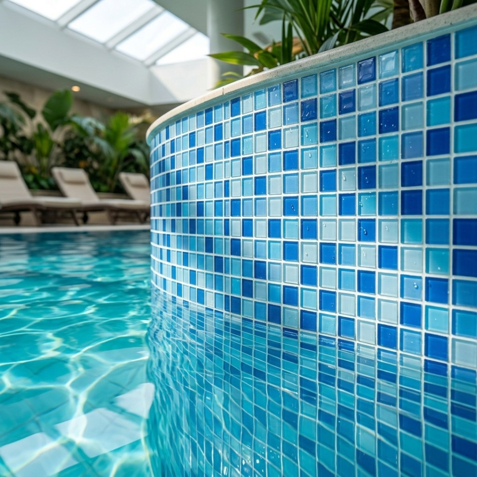 MOSAICO CRISTAL CONFETI AZUL