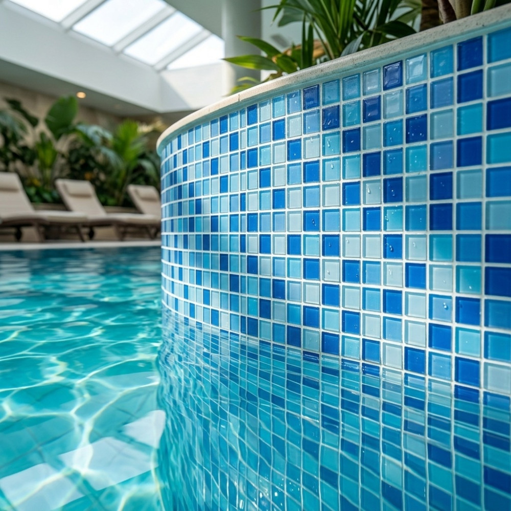 MOSAICO CRISTAL CONFETI AZUL