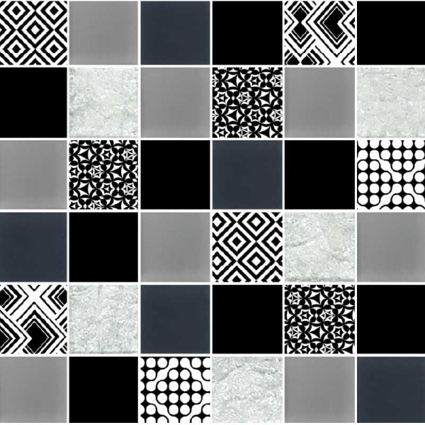 MOSAICO CRAYON NEGRO