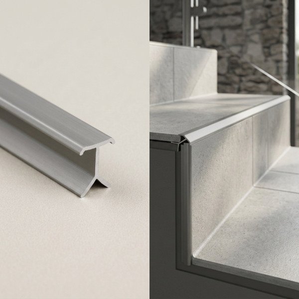 PERFIL PVC FILO DE GRADA GRIS