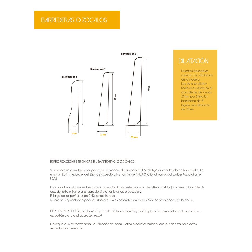 BARREDERAS MDF TECA 2.4ML