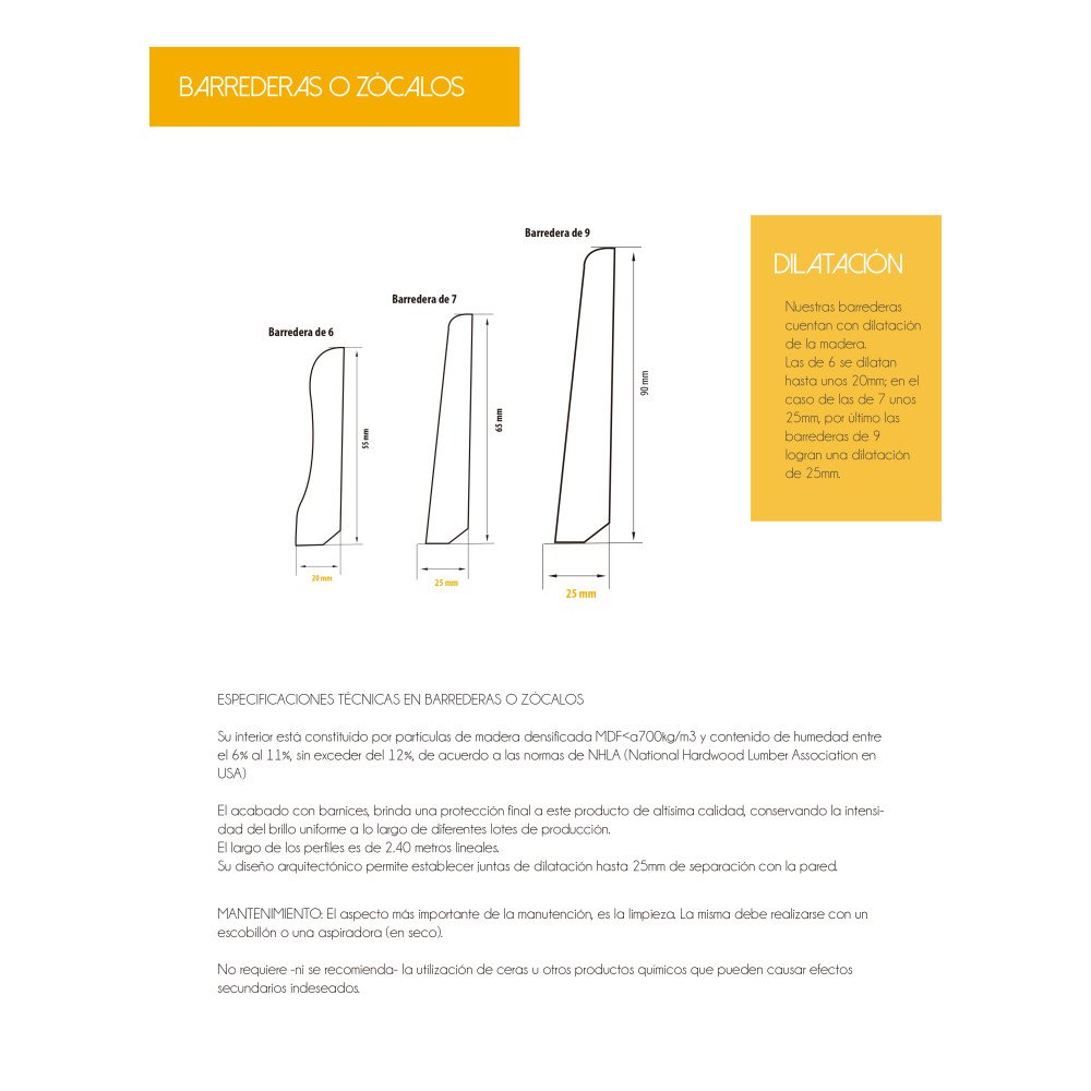 BARREDERAS MDF TECA 2.4ML