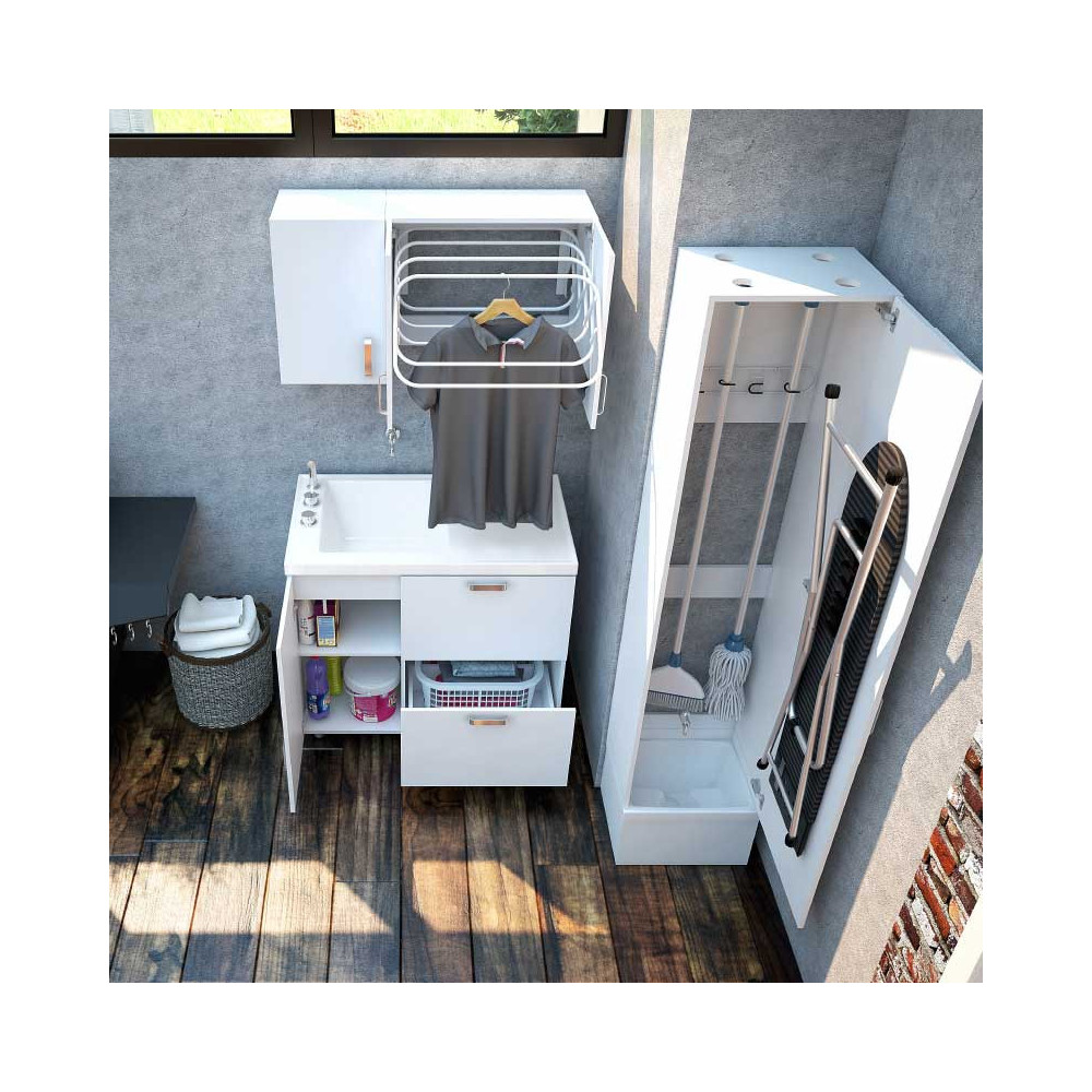 MUEBLE PARA LAVARROPAS 48X60 BLANCO