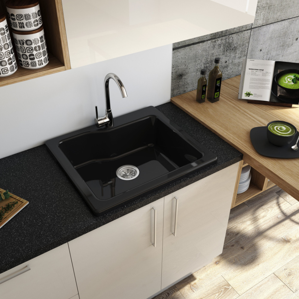 LAVAPLATOS LAUREL 63x51 BRILLANTE NEGRO