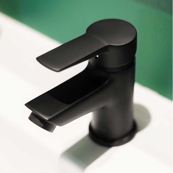 LAVAMANOS MONOCONTROL BAJA AREZZO NEGRO MATE