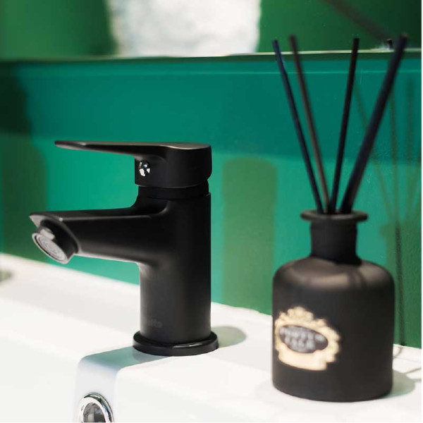 LAVAMANOS MONOCONTROL BAJA AREZZO NEGRO MATE