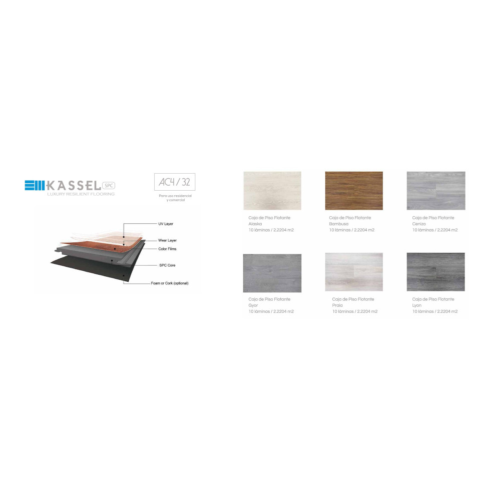 KASSEL SPC PISO LAMINADO