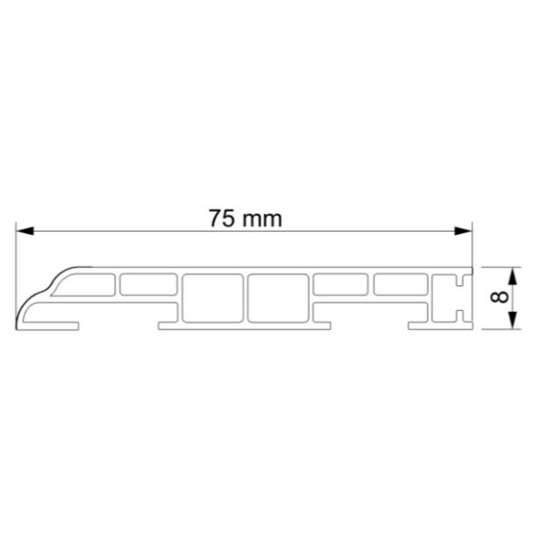 BARREDERA PVC PORCELANATO BLANCO