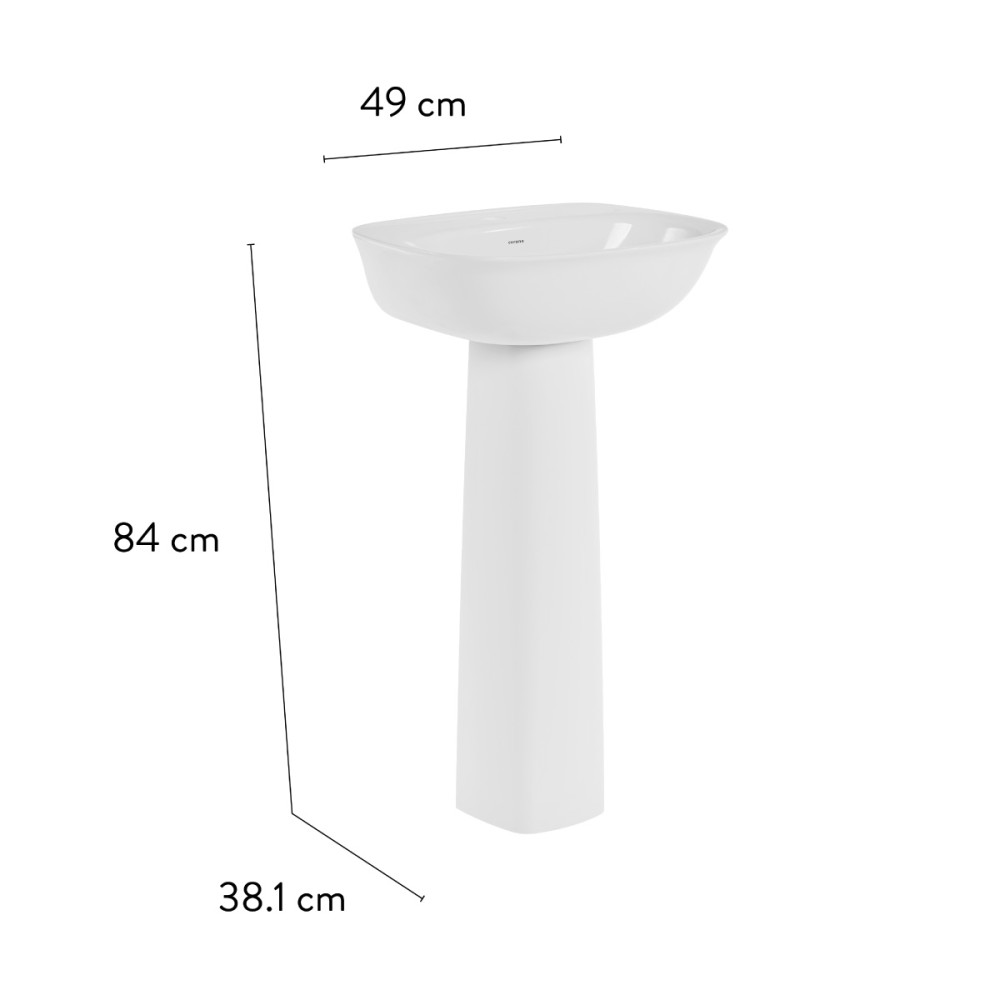 LAVAMANOS ALUVIA CON PEDESTAL