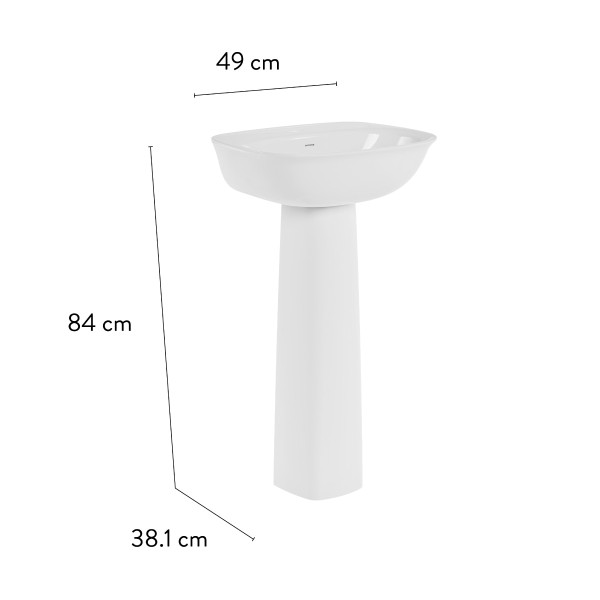 LAVAMANOS ALUVIA CON PEDESTAL