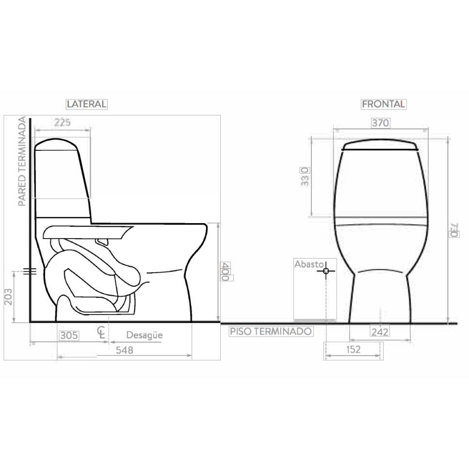 SANITARIO CORONA ECOCLEAN BLANCO