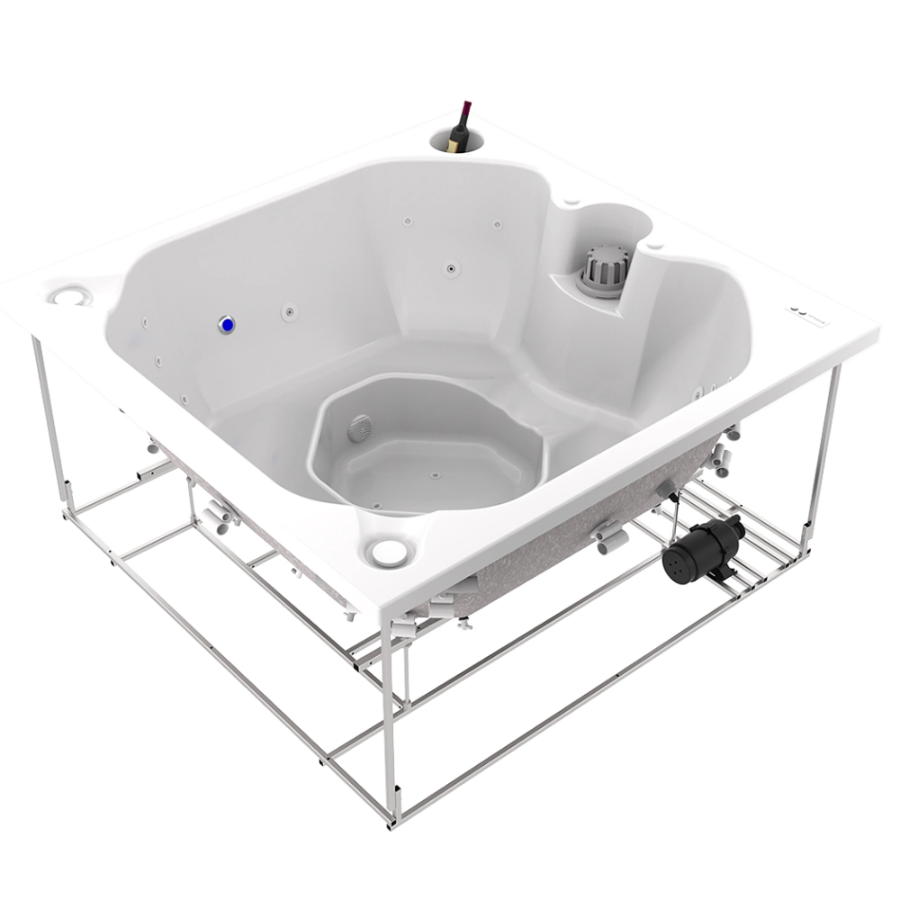 JACUZZI - HIDROMASAJE SANTORINI 180X180  EMPOTRAR (4P)