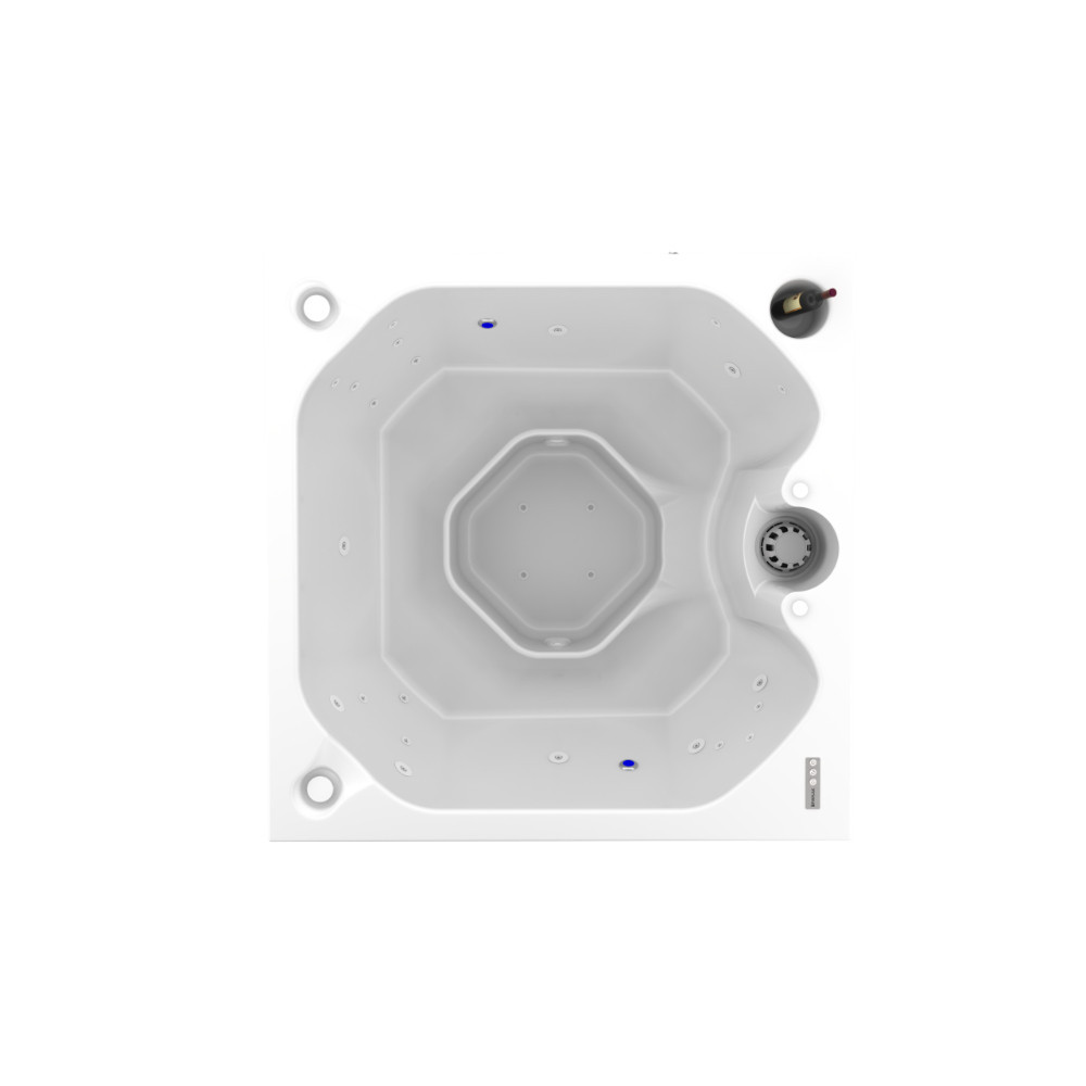 JACUZZI - HIDROAEROMASAJE SANTORINI 180X180  EMPOTRAR (4P)