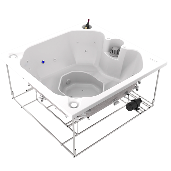 JACUZZI - HIDROAEROMASAJE SANTORINI 180X180  EMPOTRAR (4P)