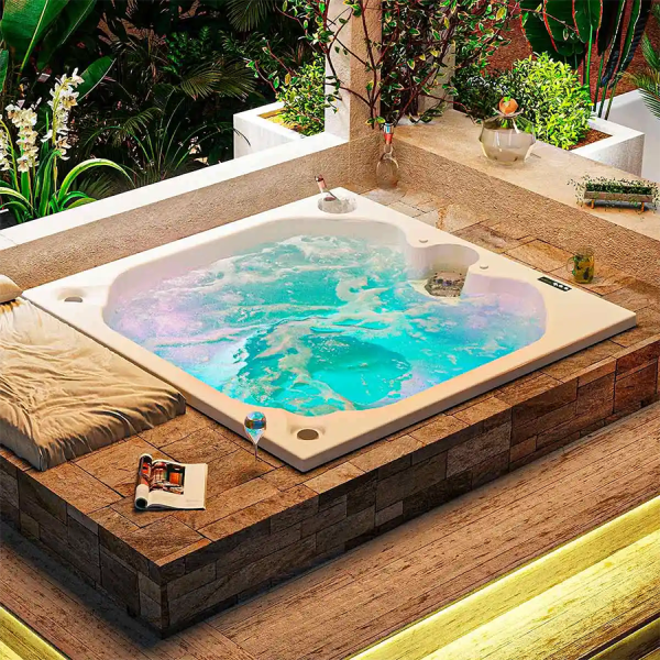 JACUZZI - HIDROAEROMASAJE SANTORINI 180X180  EMPOTRAR (4P)