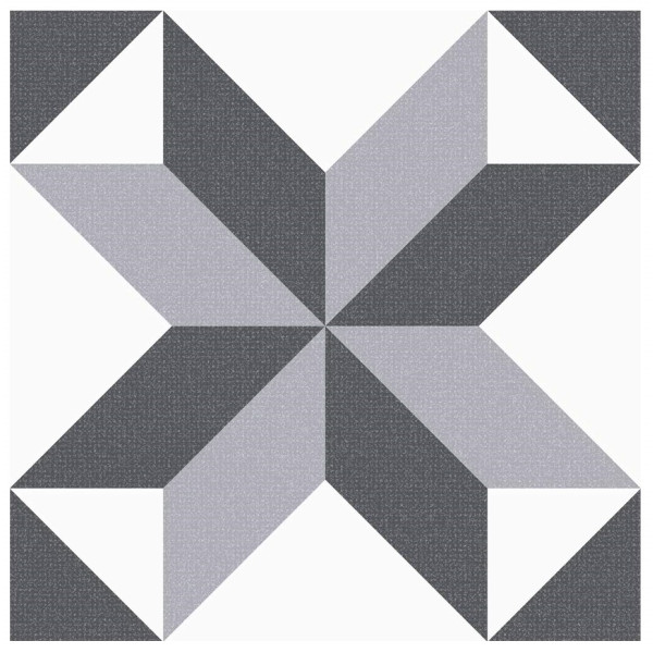 PISO PARED ARGENTA ROMBOS NEGRO 30.6x30.6cm