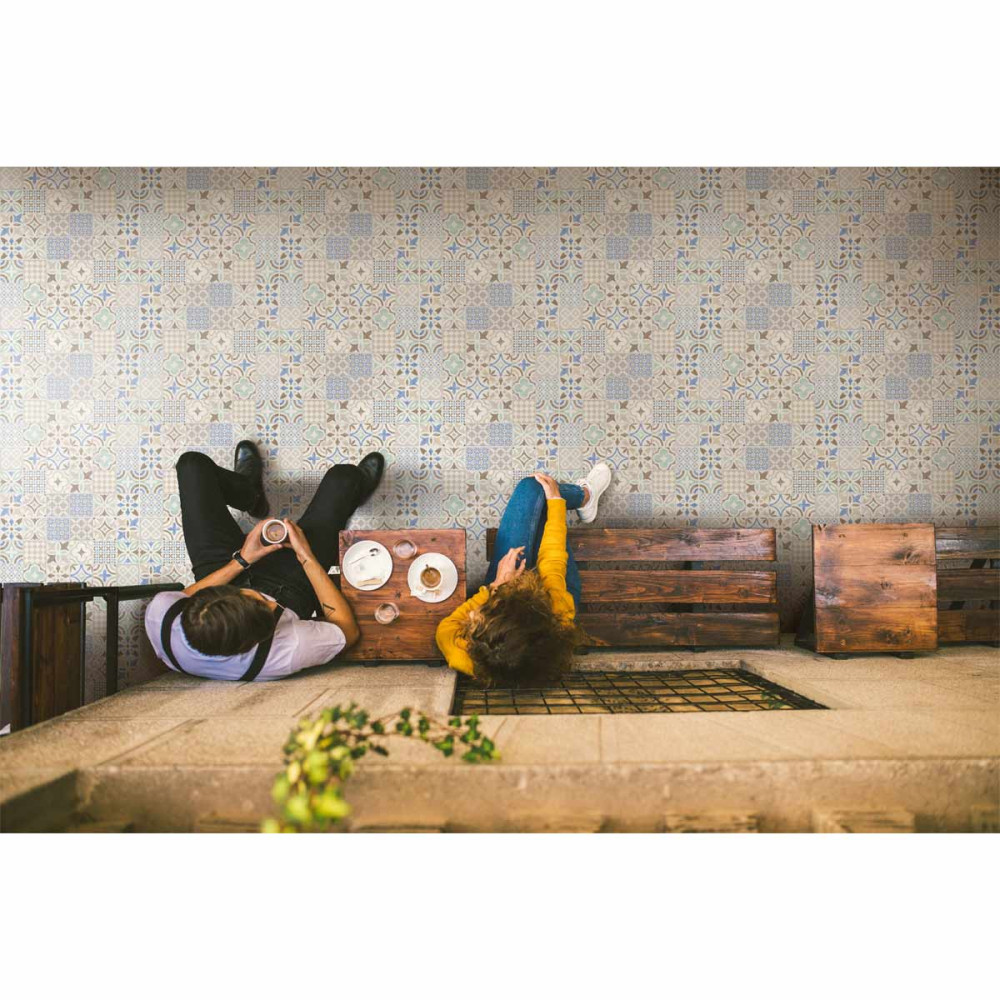 BASE DECORADA PISO PARED TEJADA MULTICOLOR